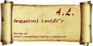 Angyalosi Lestár névjegykártya